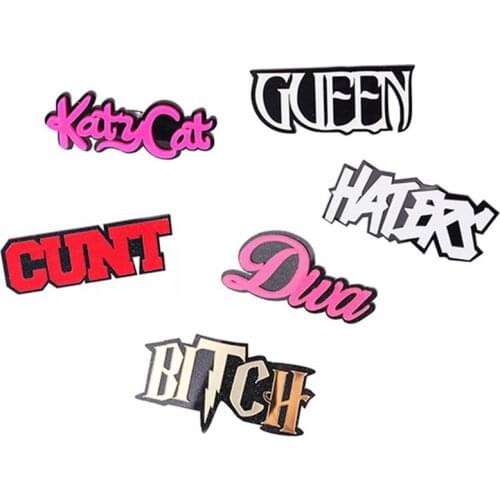 Personality Oversize Hyplebole Acrylic Letter Rings Fashion Hiphop Big Rings For Women Unique Queen Ring Jewelry Gift R19001