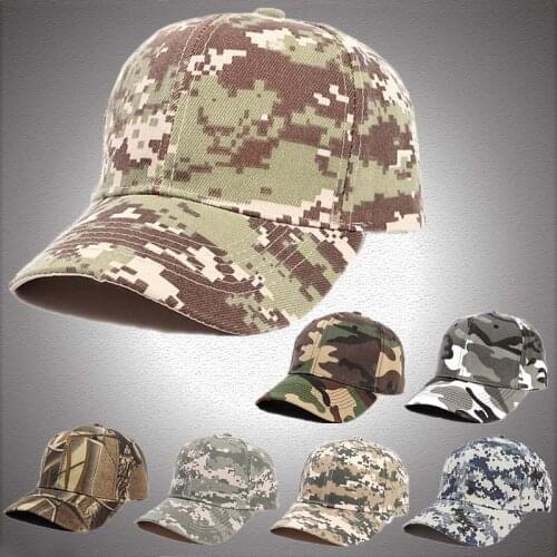 Camouflage Tactical Baseball Caps Men Outdoor Sport Snap Back Army Camo Hunting Hat Mens Military ACU CP Desert Sun Cap