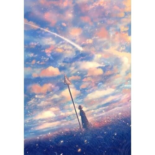 Painting By Numbers DIY Dropshipping Big size Dreamy maroon sky villain Scenery Acrylic House Decoration Art picture Gift