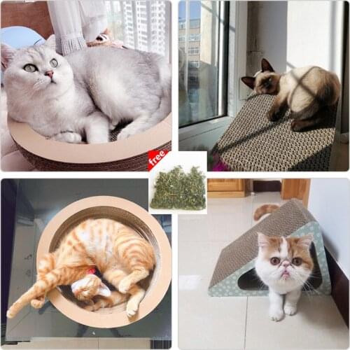 Multi styles cat scratcher corrugated paper cat scratching board pet furniture kitten toy nail scraper with free cat mint gift