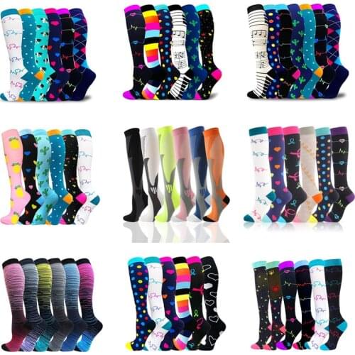 Men Women Compression Stockings Varicose Veins Nurses Outdoor Sports Compress Socks Soccer Running Best Graduated For Athelete