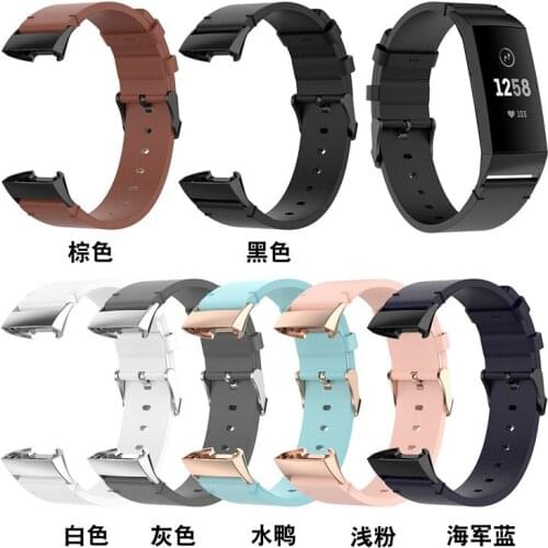For Fitbit Charge 3 4 Leather Band Women Men Smart Bracelet Replacement For Fitbit Charge 3 4 Wristband Watch Strap