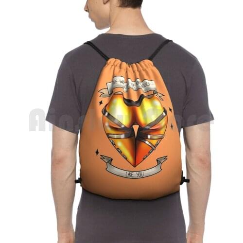 The World Could Use More... Backpack Drawstring Bag Riding Climbing Gym Bag Tracer Tracer Tracer Butt Butt Heart Heros Video