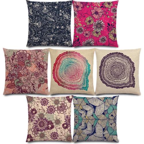 New Tree Rings Ages Gorgeous Flower Beautiful Feather Dreamcatcher Soulful Branch Leaf Cushion Cover Sofa Throw Pillow Case