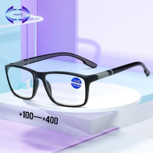 VCKA Anti-blue light Classical TR90 Resin HOT Reading Glasses Ultralight Women Men Eyewear Comfortable Presbyopia +1.0 to +4.0