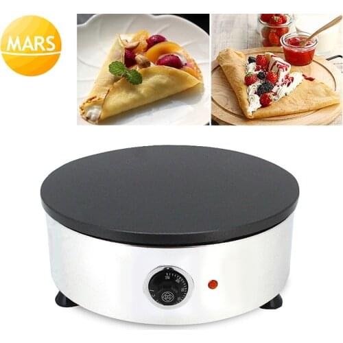 Single Head Professional Electric Pancake Machines Crepe Makers Irons Snack Food Machinery With Good thermostat