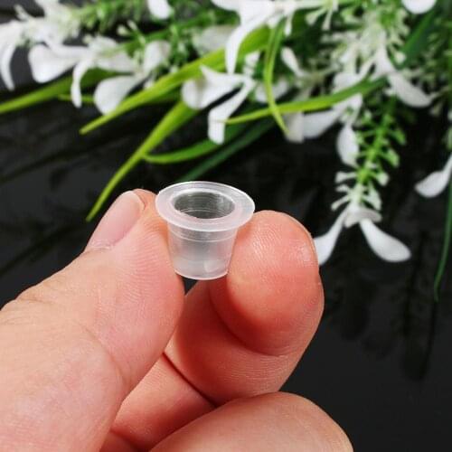 1000 Pcs Plastic Cups Small Medium Large Tattoo Pigment Supply Holder Ink Caps These clear white ink caps are suitable for