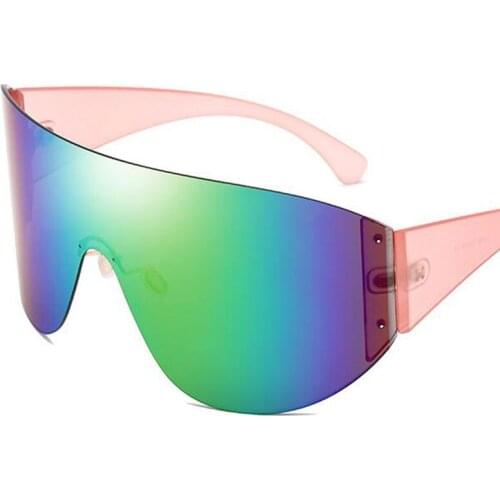 Rainbow visor sunglasses Womans Vintage Oversized Sun Glass Designer Men Outdoor Sports Goggle UV400 Protection Big Glasses