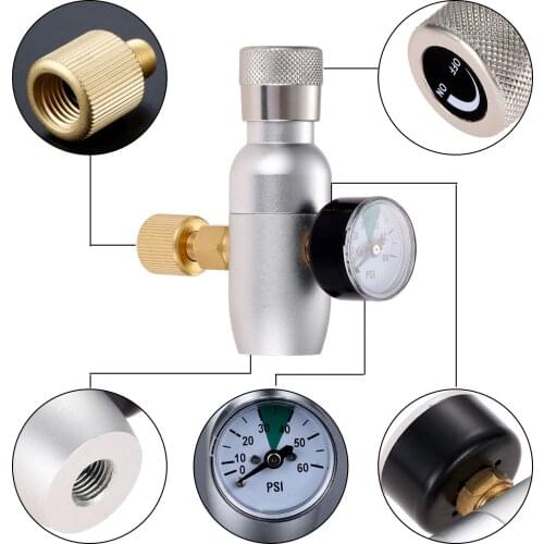 Homebrew Regulator CO2 Charger Regulated Portable CO2 Keg Charger 0-60 PSI for Homebrew Beer Accessories