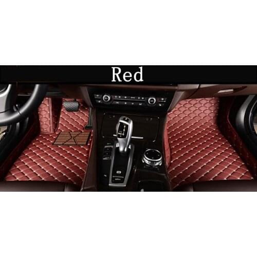 Car 3D Luxury Leather Car Floor Mats For 15-17 ford mustang 2015 2016 2017 Free shipping