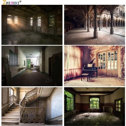 Vinyl Custom Backgrounds Interior Old House Corridor Stairs Retro Style Portrait Photography Backdrops For Photo Studio2162TF-02