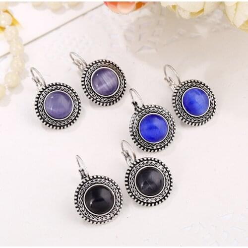 Vintage Earrings Ethnic Oorbellen Bohemian Boho for Women Ladies Female 2018 Purple Blue Black Trendy Ethnic Earings Pendientes