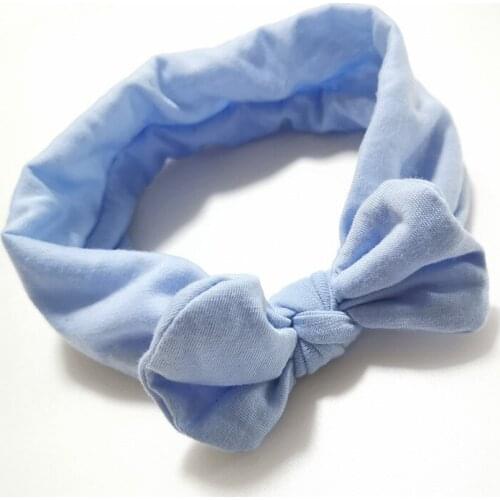 10pcs Hot sale Fashion Girls Rabbit Ears Headband Stretchy Turban Knitted Head Wrap Women Tied Bow Hairband Fashion Hair wear