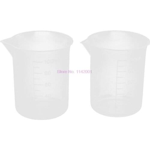 100pcs 100ml Silicone Graduated Measuring Cup Jug Beaker Kitchen Lab Tool Chemistry Learning stationery laboratory supplies