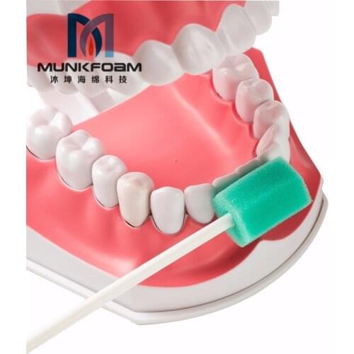 150 pcs Disposable sponge care stick cotton swab stick month of toothbrush stick clean patient mouth cleansing swabstick