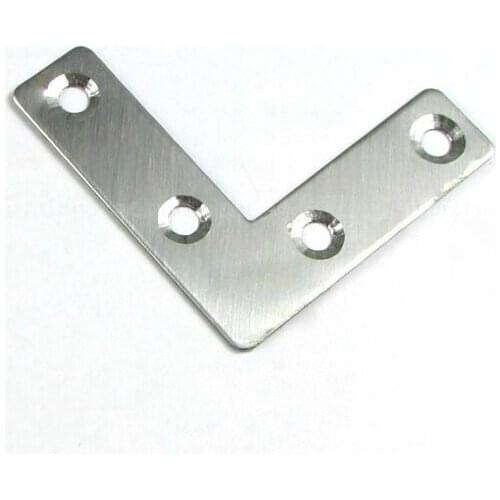 20 Pieces Right Angle Plate Stainless Steel Corner Brackets 50mm x 50mm