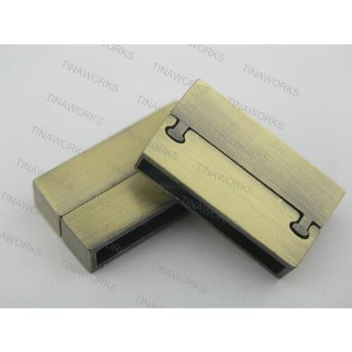 FREE SHIPPING 10 Sets 26.8x4.0mm Strong Matte Anti-Brass Magnetic Clasp for Brazil Bracelet