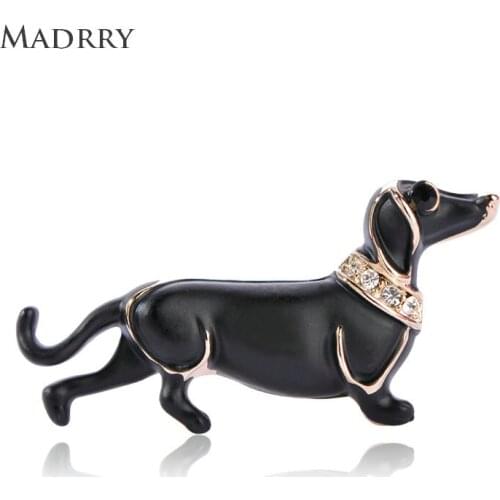 Madrry Vivid Dog Shape Brooch Antique Animal Jewelry Brooches Women Men Coat Sweater Collar Scarf Pins Daily Accessories Gifts