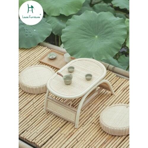 Louis Fashion Tea Table Rattan Balcony Bedroom Nordic Simple Modern