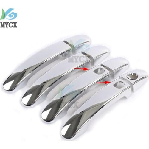 Door Handle Covers For FORD RANGER Wildtrak T6 T7 T8 2012-2018 2019 ABS Black With Smart Hole