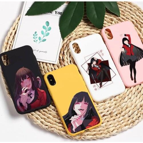 Anime Kakegurui Jabami Yumeko Phone Case Candy Color for iPhone 11 12 mini pro XS MAX 8 7 6 6S Plus X 5S SE 2020 XR
