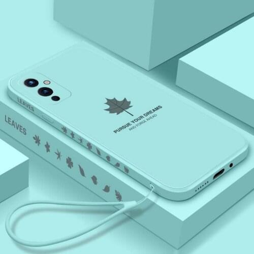 For OnePlus 9 PRO 9R Case Soft Liquid silicone Maple leaf Skin protective Back Cover Case For One Plus 8T 8 7 Pro Oneplus9 1+9