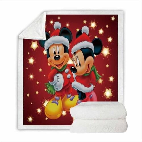 Disney Soft Blankets Mickey Throw for Baby Boys Girls BedSpread Sofa Cover Bedroom Decor Gift Polar Fleece Fabric