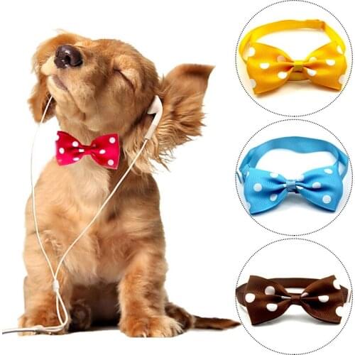 Pet Dot Print Bow Tie Collar Comfortable Pet Supplies Fashion High Quality Durable Adjustable Dog Cat Cute Collars Bow Ties