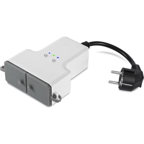 Dual WIFI Smart Waterproof Socket IP44 Outdoor Smart Plug Outlets Tuya Works with Smart Life Home App Timer M17E