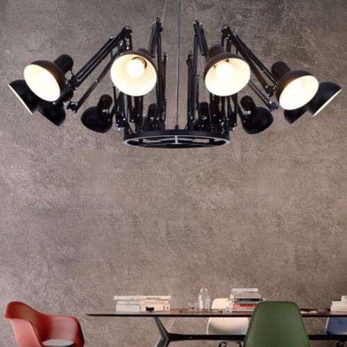 Loft American industrial LED pendant lights lamp restaurant metal spider lighting fixturs bedroom home decor bar hanging light