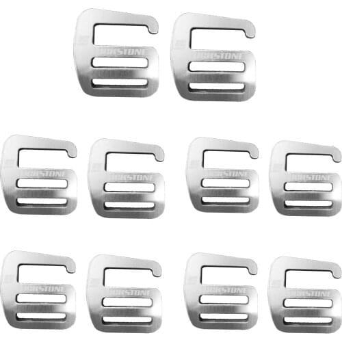 10Pcs Metal G Hook Webbing Buckle Molle Tool Heavy Duty Strong Strap Clip Hook Outdoors 25mm Silver