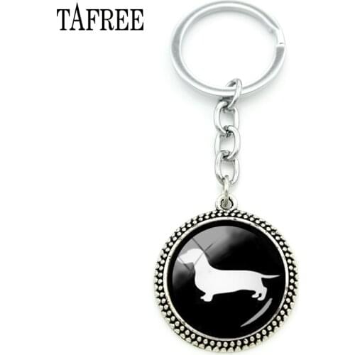 Cute animal picture jewelry keychain Dachshund dog hound dog pendant key ring jewelry childrens day gift boy,girl T354
