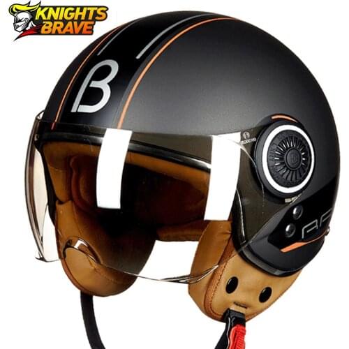 Motorcycle Helmet 3/4 Open Face Scooter Helmet Motocross Vintage Casque Moto Casque Casco Motocicleta Capacete Motorbike Helmet