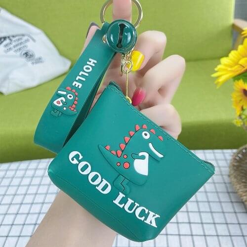 Cartoon Cute Soft Pvc Dinosaur Coin Purse Key Chain Creative Personality Car Pendant Key Chain