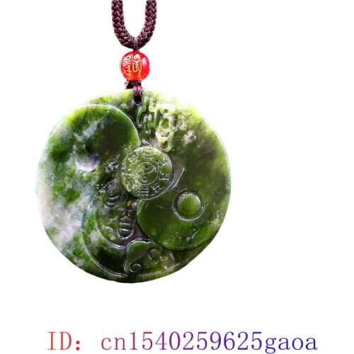Jade Tai Chi Pendant Chinese Gifts Necklace Fashion Carved Amulet Natural Jewelry Charm Accessories Gemstone Women