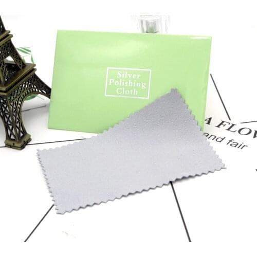New High Quality Sliver Polish Cloth 10pcs/lot 6.5x10cm Size Gray Cloth For Silver Jewelry Cleaning Protect Can Customized Logo