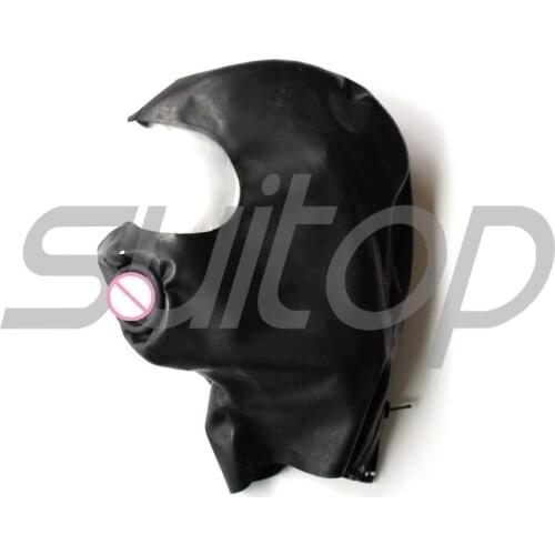 New latex fashion fetish mask hood with open eyes without condom (same as photoes)