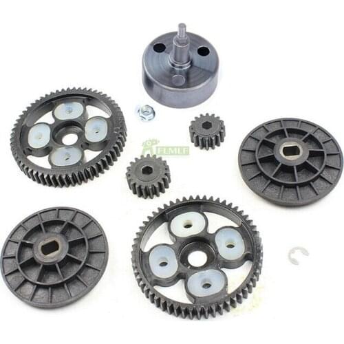 Upgrade Clutch Bell Set High Speed 19T/55T and High Torque Spur 58T/16T Metal Gear Set for 1/5 HPI ROVAN KM BAJA 5B 5T 5B 5SC SS