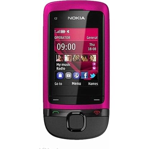 Renovated Nokia C2-05 Slide Cell Phone Mp3 Player 0.3Mp Camera 3.5Mm Jack Unlocked Phone Support Tf Card
