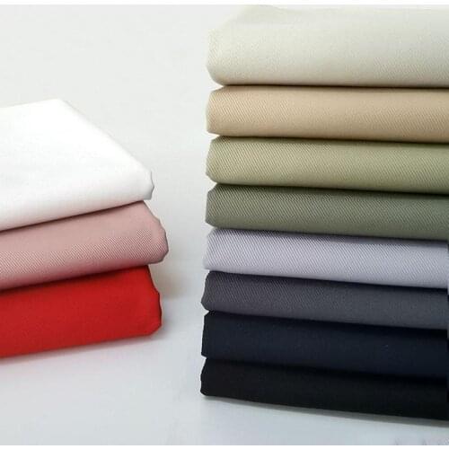 Black Fabric Anti-wrinkle Solid Color Suit Uniform Fabric Fashion Pants Dress Sewing White Blue Pink Brocade Blending Polyester