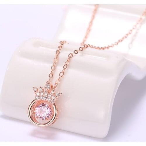 925 Sterling Silver Crown Pendant Necklaces Senior Clavicle O-chain Necklaces 2021 New Women Accessories Jewelry