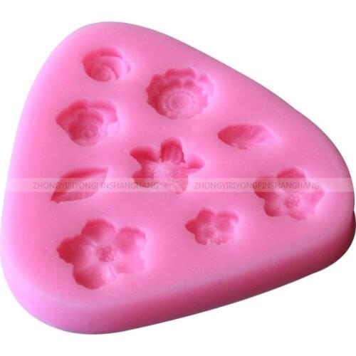A Variety of Flower Silicone Resin Mold Fondant Cake Tools Handmade Soap Mold C023