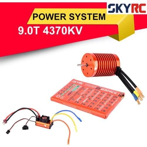 SKYRC 4370KV 9.0T Brushless Motor 60A Brushless ESC Leopard Power System Combo Set for 1/10 RC Car Truck