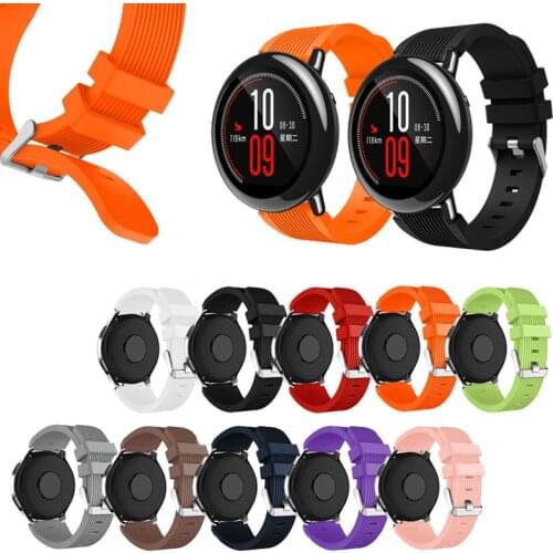 20mm 22mm Silicone Replacement Band Sport Strap for Huami Amazfit PACE for Huami GTR 2/GTR 47mm/Stratos 2 2S 3
