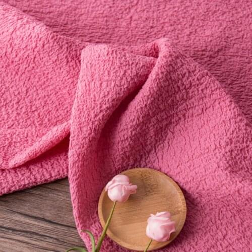 High quality spandex cotton tissu Elastic fold bubble fabric High grade dress shirt robe cheongsam patchwork