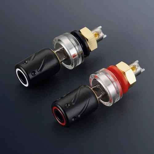 High Quality Viborg BP-603(R) Pure Copper Rhodium Plated Binding post for Speaker Terminal hifi speaker amp