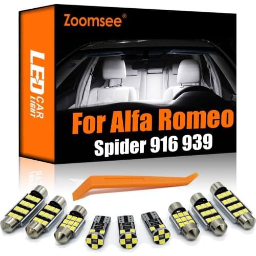 Zoomsee Interior LED For Alfa Romeo Spider 916 939 1995-2010 Canbus Vehicle Bulb Indoor Dome Map Reading Light Auto Lamp Parts