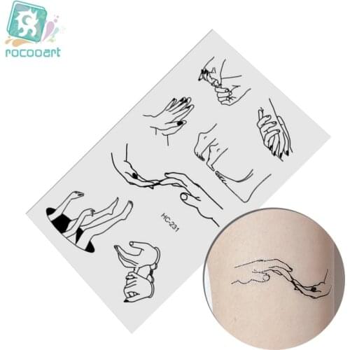 1Sheet 10.5*6cm Henna Fake Flash Tattoo Sticker Fingers Toes Body Art Sexy Harajuku Waterproof Temporary Tattoo Men Women