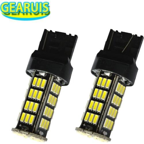 2Pcs Car LED Signal Bulbs T20 7440 72 SMD 4014 7443 T25 3156 3157 Turn Signal DRL Bulb Red Brake Lights Auto Reverse Lamps rouge