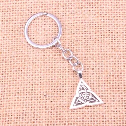 20pcs 28*24mm amulet knot Pendants DIY Men Car Key Chain Ring Holder Keyring Souvenir Jewelry Gift